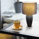 Lampada da comodino Irina nera per camera da letto soggiorno studio ingresso e zona lettura elegante