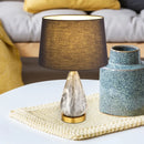 Lampada da comodino Kisa ottone e nero per camera da letto soggiorno studio ingresso e zona lettura