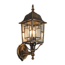 lampada da esterno lanterna quadrata ascendente nero oro IP44