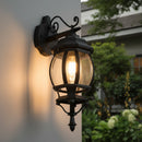 applique da esterno lanterna classica nera per giardini, balconi e facciate IP44 E27