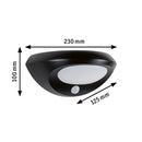 lampada parete esterna solare con sensore ir 3 5w 220 lumen autonomia 8 ore 3 7v