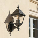 Lampada da parete Livenza per esterni con lanterna verso l'alto quadrata nera