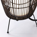 lampada Basket marrone in plastica con look rattan alta 60 cm e diametro 20 cm per outdoor