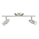 plafoniera spot a due luci con lampadine LED GU10 sostituibili incluse luce calda 3000K e 500 lumen