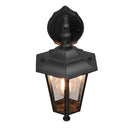 Lampada esterno nera IP44 lanterna discendente elegante