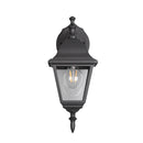 Lampada esterno nera IP44 lanterna discendente tradizionale