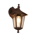 Lampada da parete esterno ruggine alluminio e vetro trasparente IP44
