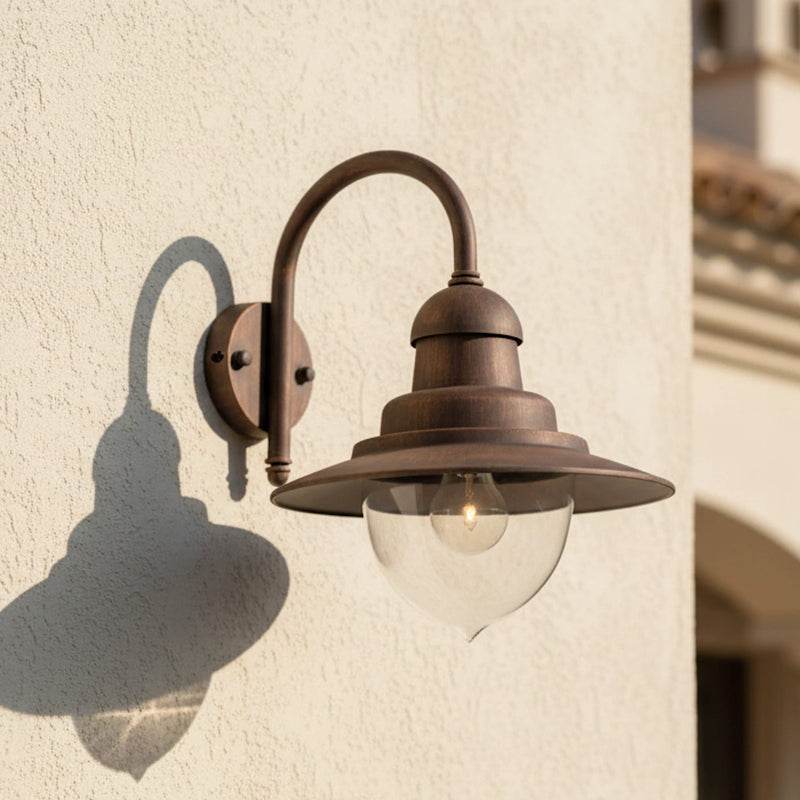 Lampada da parete Philips per esterno e giardino outdoor in alluminio finitura bronzo corten ruggine