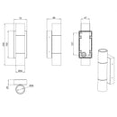 Dimensioni applique da esterno yamuna doppia luce cilindrica mini gu10 ip65