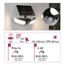 Lampada solare per facciate vialetti sentieri giardino e illuminazione esterna potente