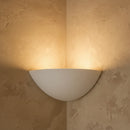 Lampada da parete Santorini angolare in gesso bianco