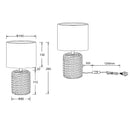 Lampada da tavolo con paralume beige e base in ceramica marrone | Trio Lighting