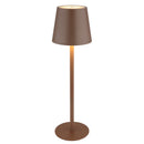 Lampada da tavolo LED ricaricabile marrone opaco con luce calda 3000K per interni ed esterni