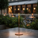 Lampada da tavolo Cocktail led ricaricabile color ruggine bronzata da esterno per ristoranti bar e hotel