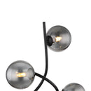 lampada moderna da scrivania riha con 4 sfere in vetro grigio fume