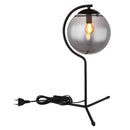 Lampada da tavolo moderna Porry vetro grigio fumè 50 cm