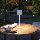 Lampada da Tavolo Ricaricabile Gilo IP44 LED 2700K Dimmerabile Bianco o Nero Opaco