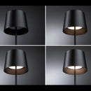 lampada compatta Gilo disponibile in finitura bianco opaco o nero opaco dal design essenziale