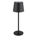 Lampada da tavolo ricaricabile Vancouver nera IP44 con LED touch dimmerabile e luce CCT regolabile