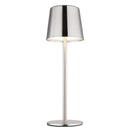 Lampada da tavolo ricaricabile Vancouver nichel satinato IP44 con LED touch dimmerabile e luce CCT regolabile