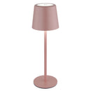 Lampada da tavolo ricaricabile Vancouver rosa antico IP44 con LED touch dimmerabile e luce CCT regolabile