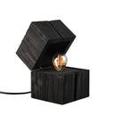 Lampada da comodino Treasure in legno nero con led a luce calda