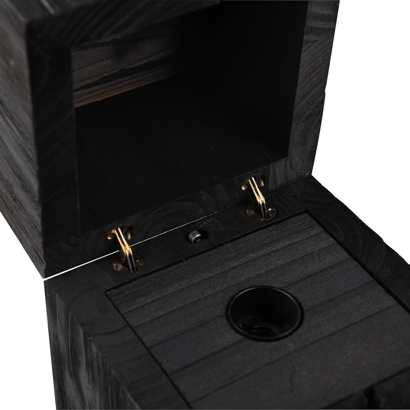 Lampada decorativa in legno nero Treasure accensione automatica