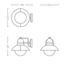 Lampada Philips Hoverfly per pareti esterne alluminio nero
