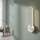 Lampada da parete moderna Infinity LED in alluminio bianco con diffusore in silicone