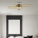 Lampada LED da soffitto nero e oro per chi cerca una plafoniera moderna scenografica da soggiorno