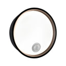 applique da esterno platomo con sensore tonda nera led ip44 anticorrosione