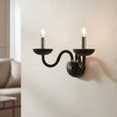 Lampada da parete nera satinata in vetro soffiato con finiture cromate per ambienti eleganti