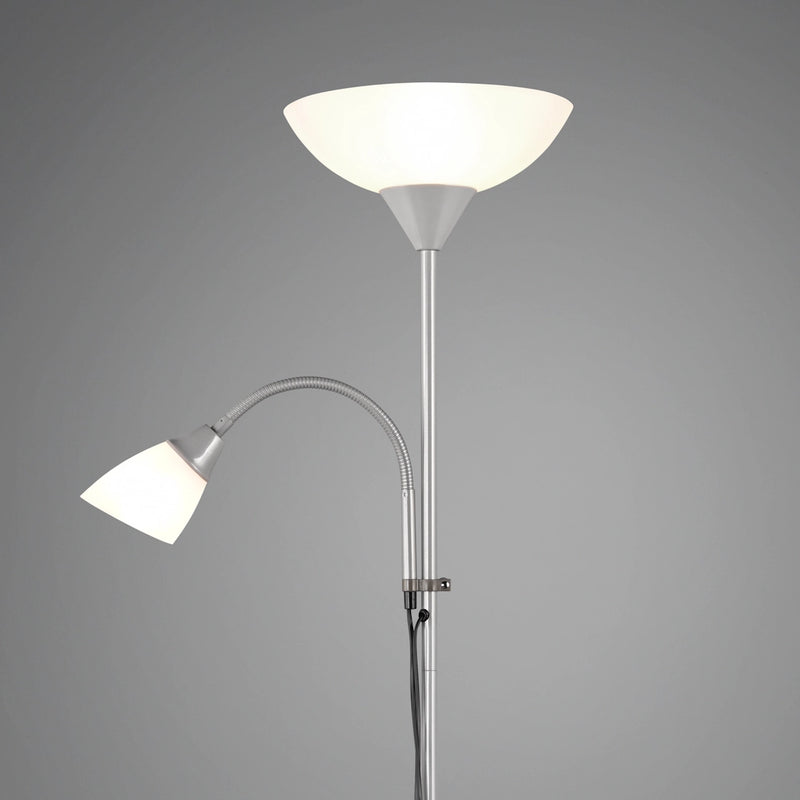 Lampada moderna con doppia luce e braccio flessibile