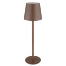 Lampada portatile IP44 in metallo marrone con batteria integrata ideale per terrazzo giardino e balcone