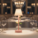 lampada da tavolo ricaricabile lola slim 30 oro rosa led bianco caldo ip44
