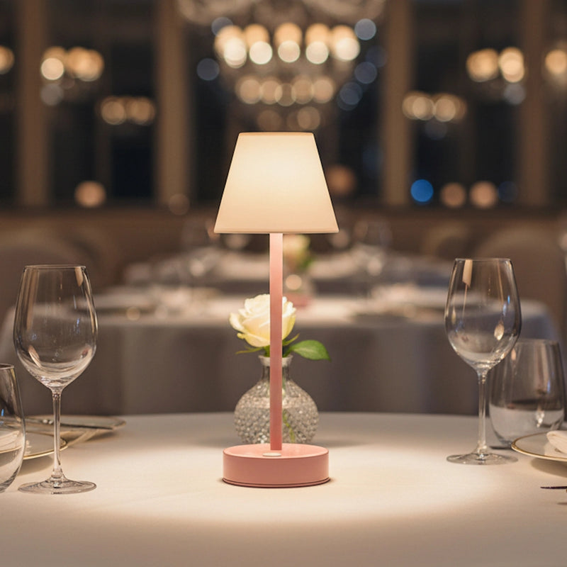 lampada da tavolo ricaricabile lola slim 30 oro rosa led bianco caldo ip44
