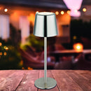 Lampada ricaricabile nichel per B&B uffici reception camere hotel e spazi hospitality moderni e ordinati