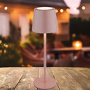 Lampada ricaricabile rosa antico per B&B romantici boutique hotel centri estetici saloni beauty ed eventi