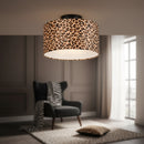 Lampada da soffitto leopardata per camera soggiorno e ambienti professionali come negozi b&b e bistrot