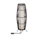 lampada da terra LED 8W 3000K Basket Plug & Shine IP44 marrone effetto rattan per giardino e terrazzo