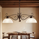 Lampadario a bilanciere rustico in stile Country per soggiorno e cucina in arte povera 