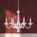 Lampadario Alfiere stile chandelier in vetro soffiato bianco per interni modern classic e chic
