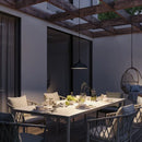 lampadario da esterno per terrazza coperta veranda pergola e zona pranzo in giardino