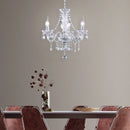 Lampadario chandelier classico moderno con finitura cromata