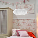 Lampadario moderno per la cameretta dei ragazzi con design a nuvola in plastica bianca