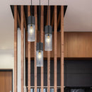 lampadario a sospensione moderno nero diametro 30 cm 3 luci e27