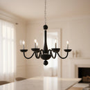 Lampadario scenografico nero con finitura cromo per boutique hotel B&B ristoranti e locali di charme