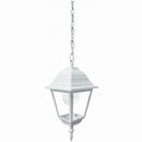 Lampadario a sospensione da esterno bianco con lanterna classica quadrata 