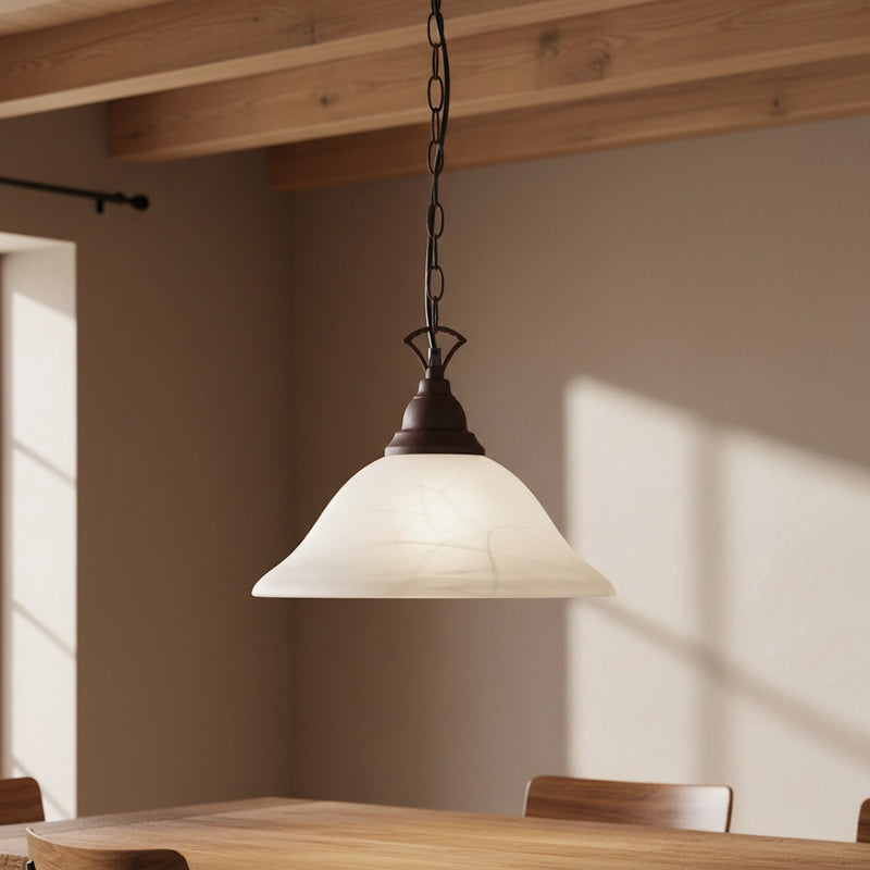 Lampadario a sospensione rustico in stile country per cucine e soggiorni in arte povera