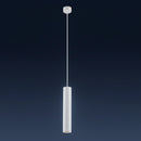 lampadario fluke a sospensione tubolare 30 cm in metallo bianco
